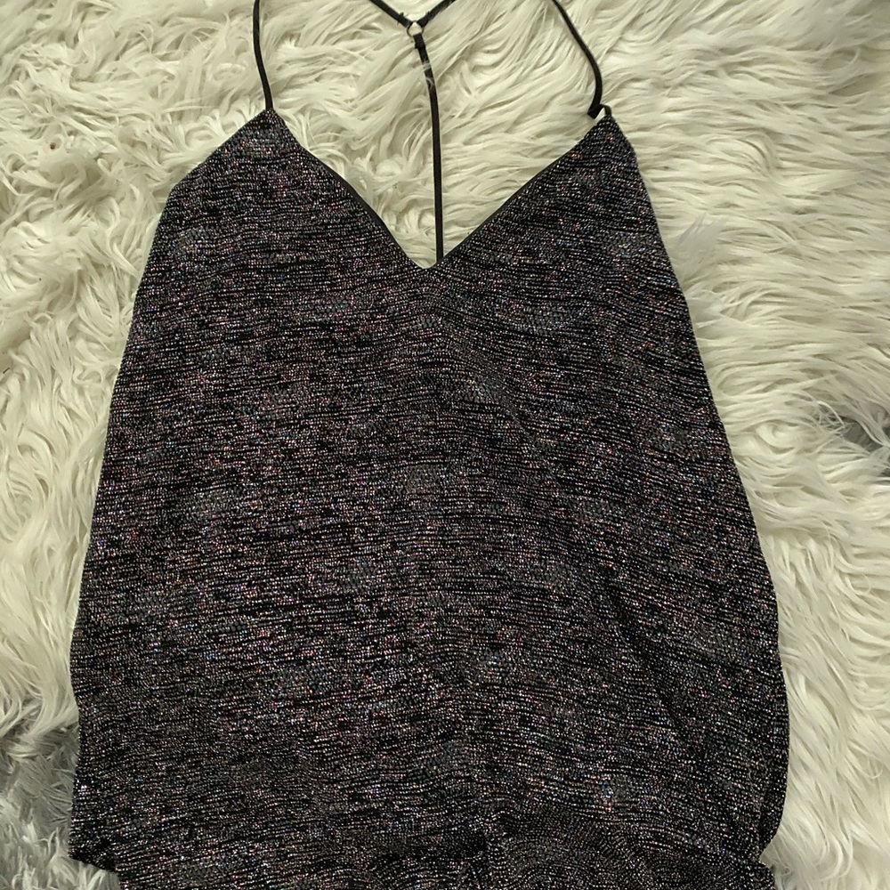 Multicolor glitter cami tank top